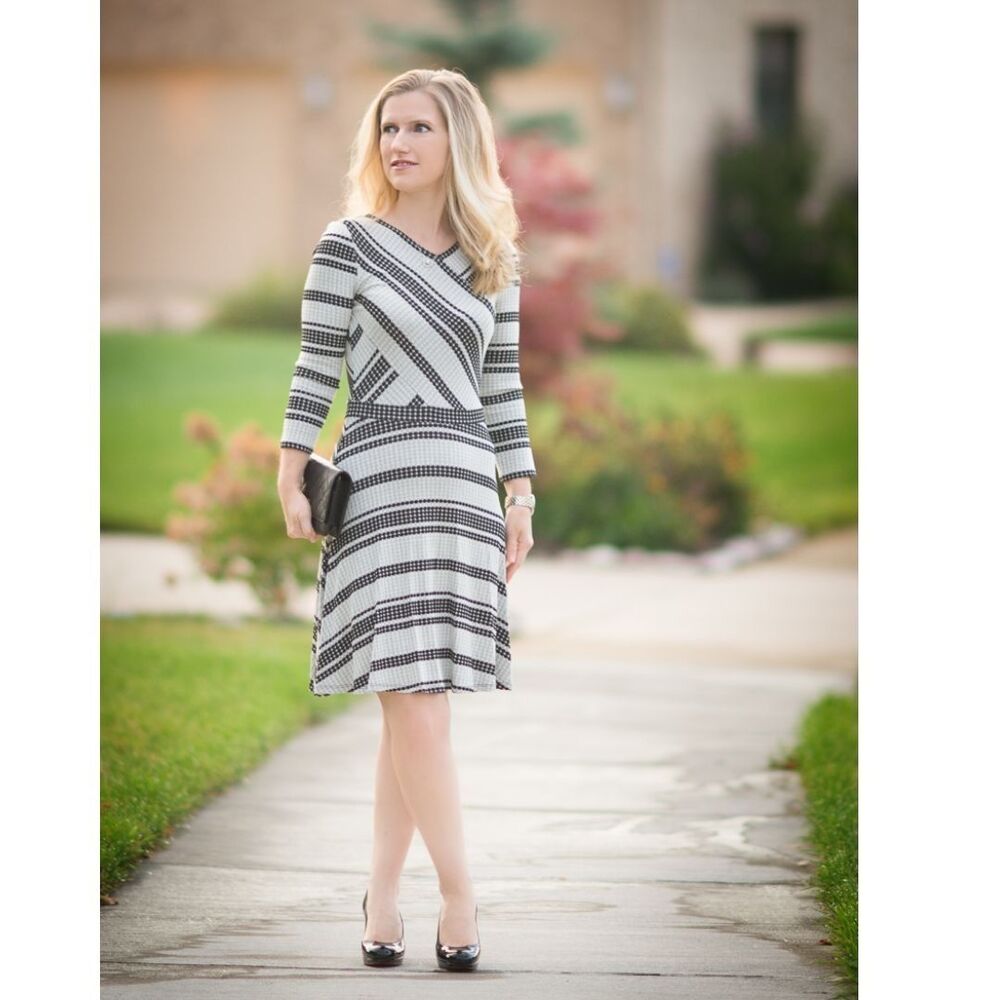 BCBG MaxAzria Stripe Knit Kenji Dress Size Large